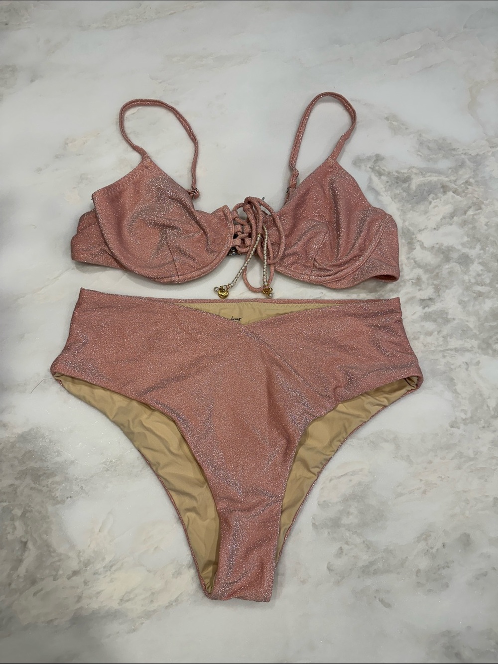 Summer Honey Metallic Peach Bikini